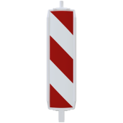 Plastic traffic panel type 60 | film RA2/C, hatched | on one side indicating right | red / white